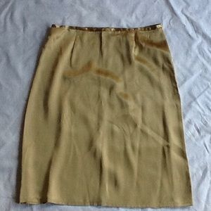 Gold silk skirt